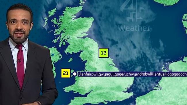 Dokáže britský meteorológ zvládnuť prečítať názov najdlhšieho miesta v Európe?