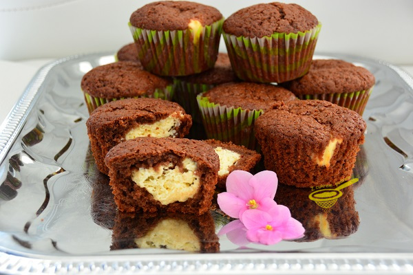 Krehké čokoládové muffiny s tvarohom. Tento koláčik je srdcovou záležitosťou celej našej rodiny