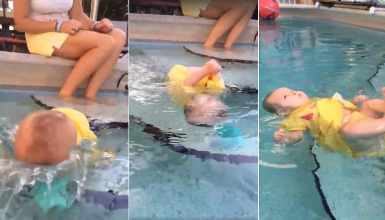 Polročné dievčatko spadla do vody a jej matka nemôže reagovať! Z videa behá mráz po chrbte