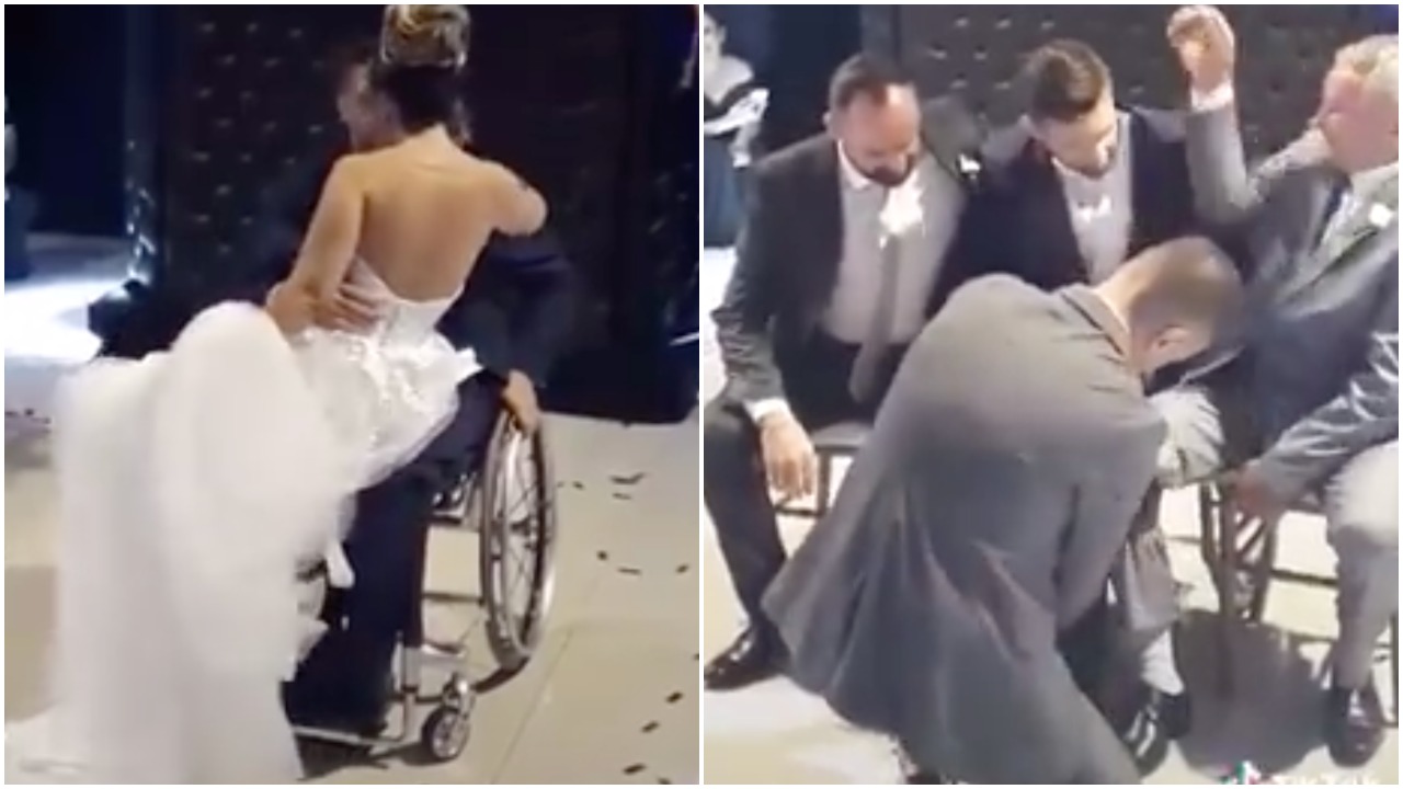 Manžel na vozíku nemohol počas svadby tancovať so svojou ženou. TOTO pre neho urobili priatelia